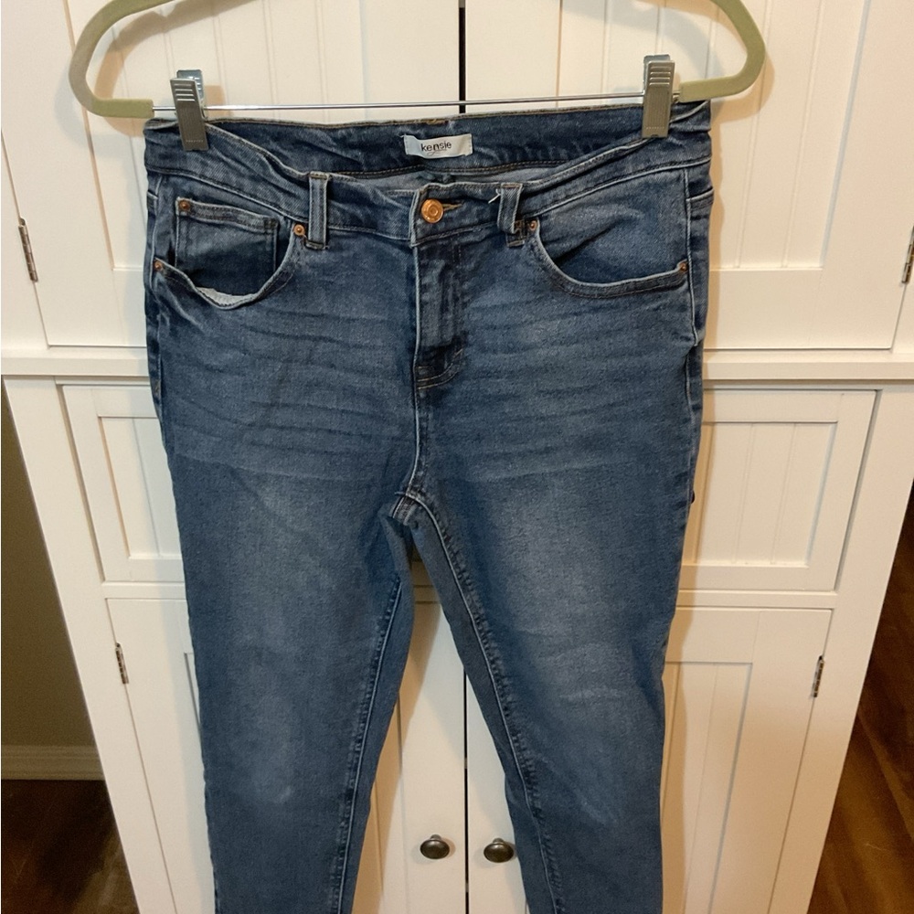 Kensie Women’s Blue Skinny Jeans Mid Rise